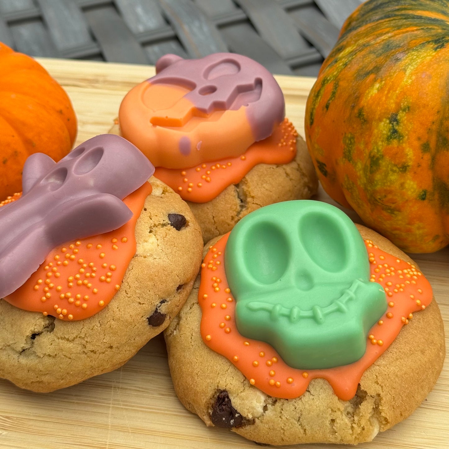 Spooky Triple Choc Cookies