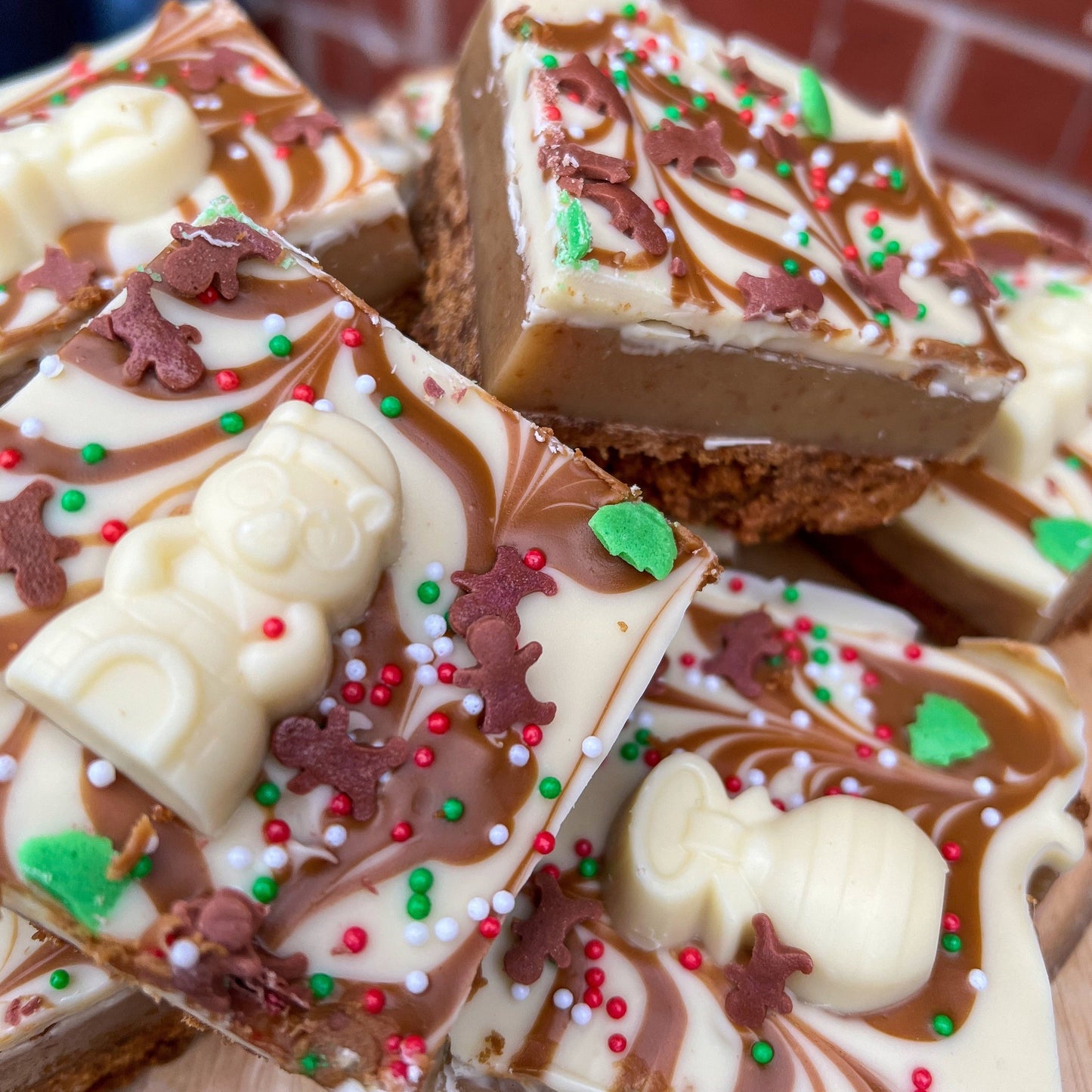 Biscoff Christmas Millionaires Shortbread