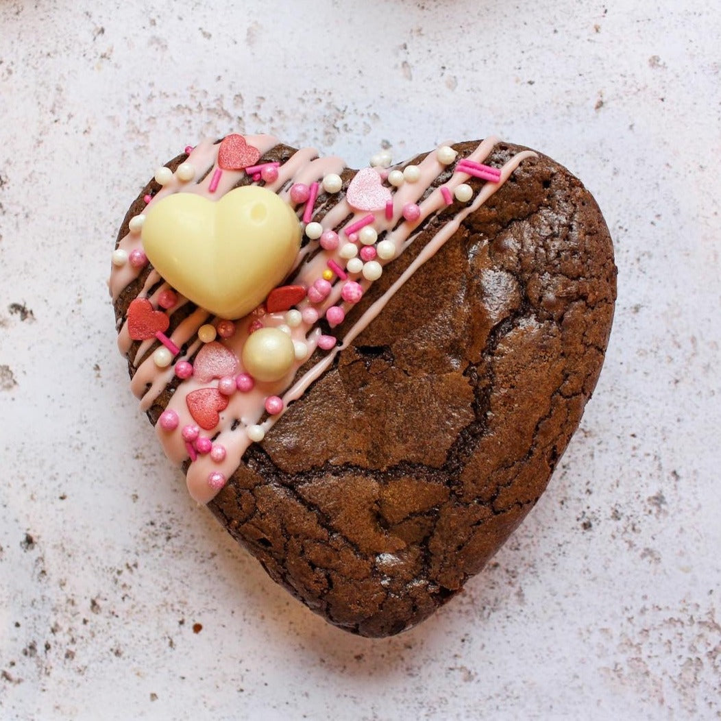 Valentine's Brownie Heart Mini Trio
