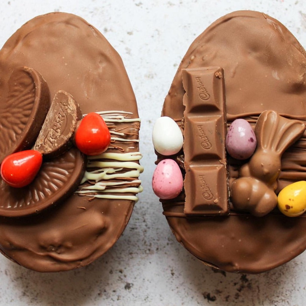 Loaded Brownie Easter Egg Halves