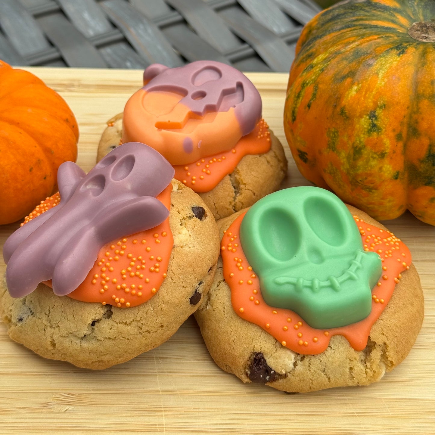 Spooky Triple Choc Cookies