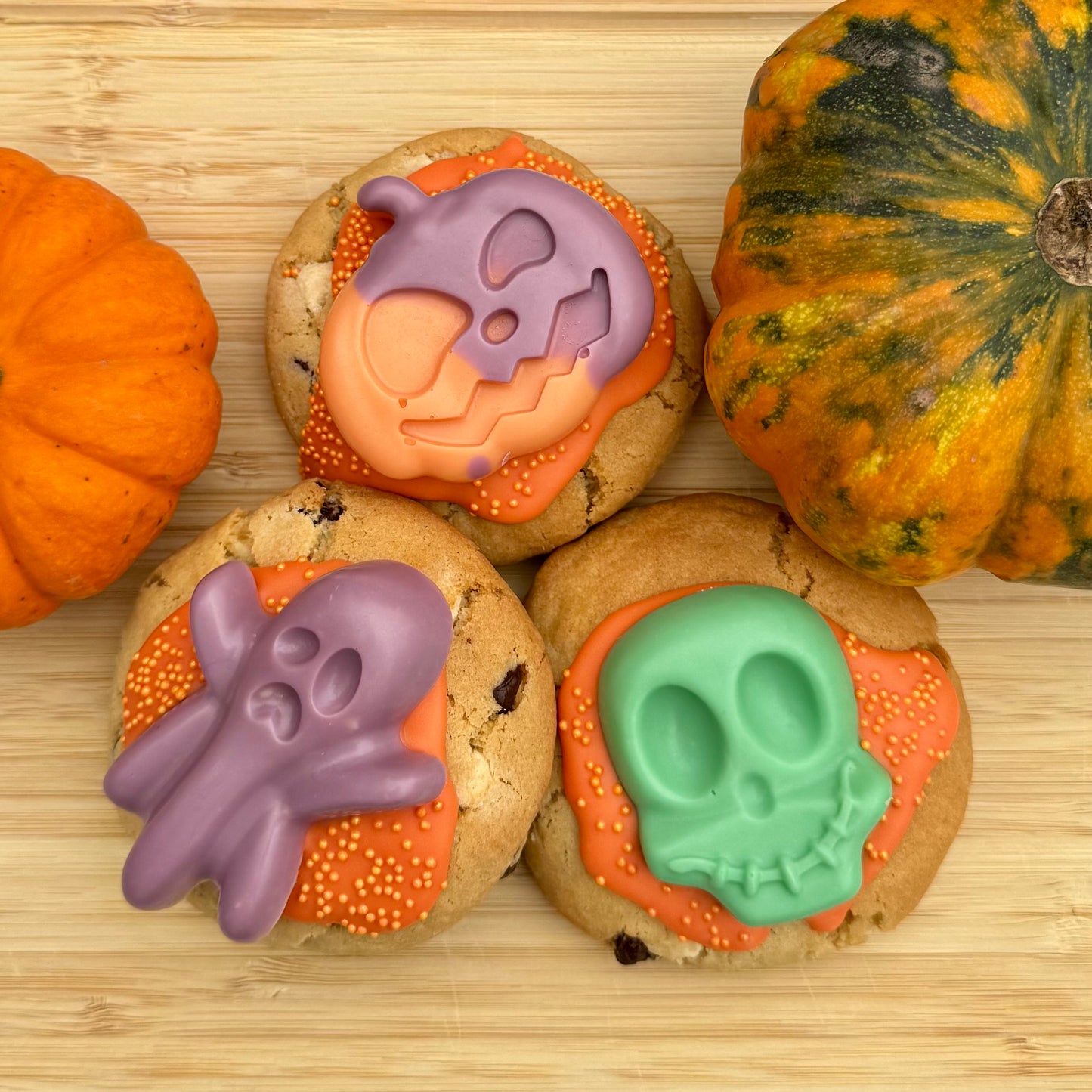 Spooky Triple Choc Cookies