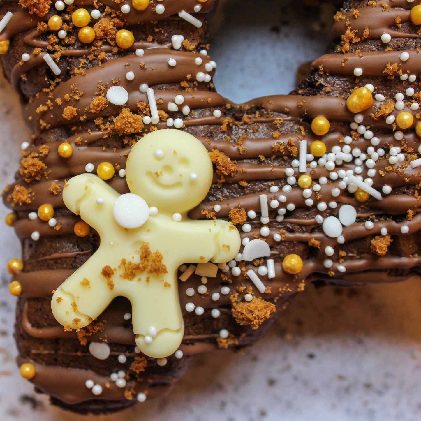 Giant Christmas Snowflake Brownie