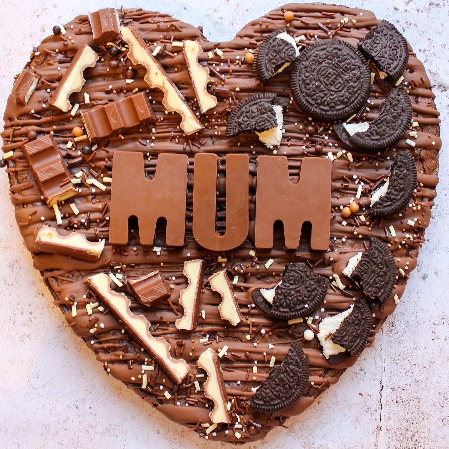 Personalised Giant Brownie Heart