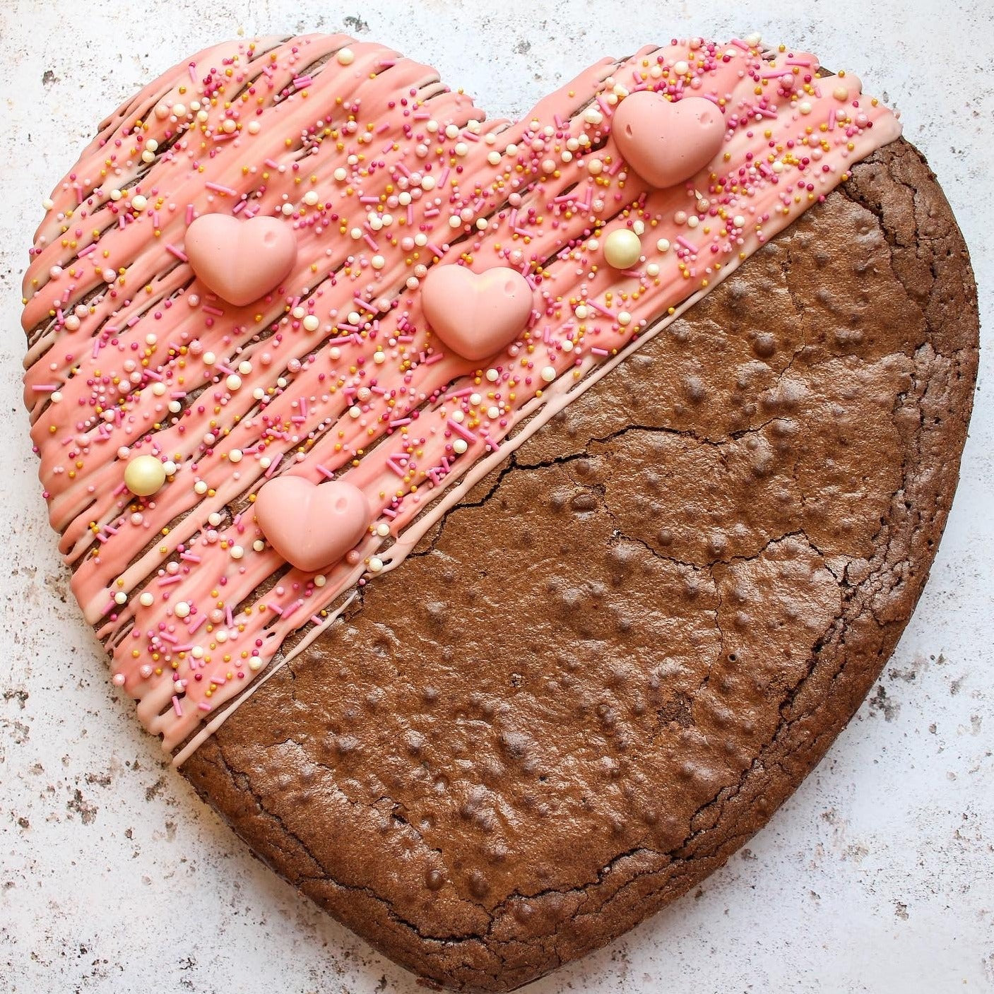 Valentines Giant Brownie Heart